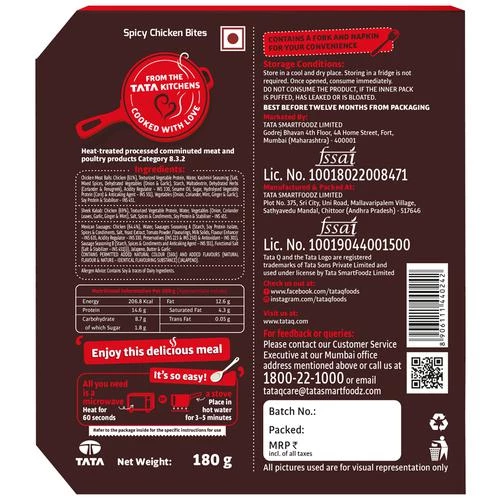 TATA Q Heat To Eat - Spicy Chicken Bites, 180 g-3.webp